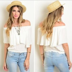 HaVe peasant crop top, size L